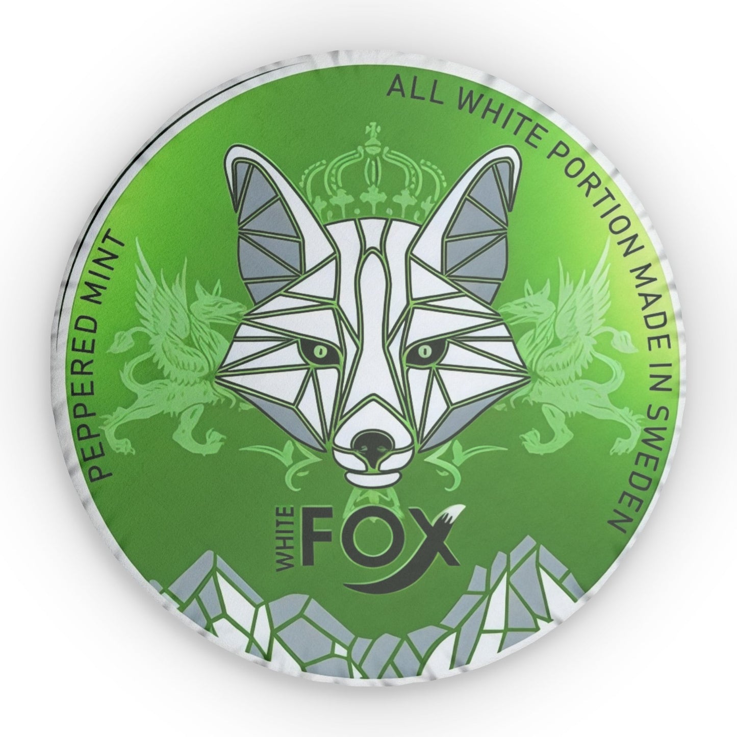 White Fox Peppered Mint Pillow