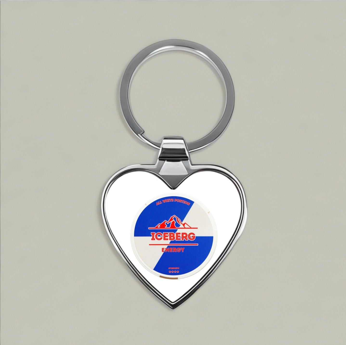 Iceberg Energy Heart Keychain