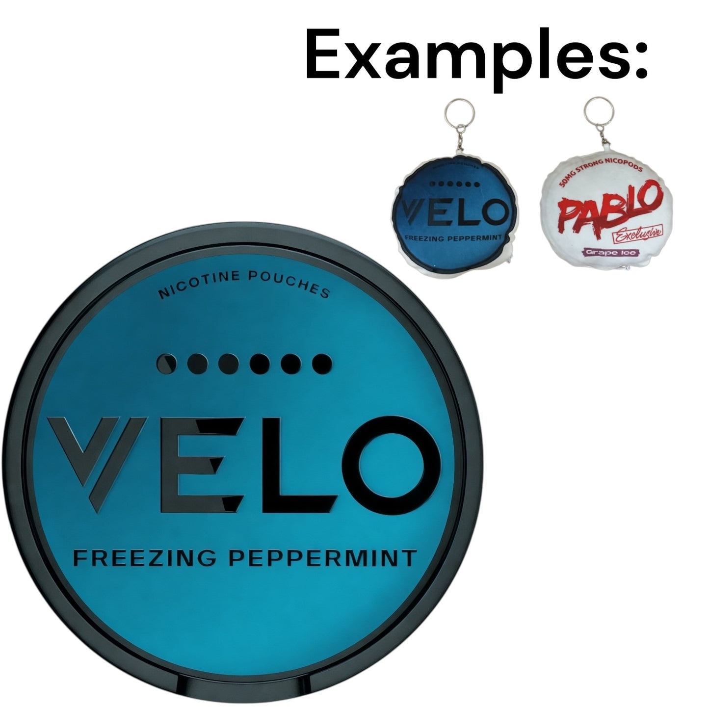 VELO Freezing Peppermint Plush Keychain