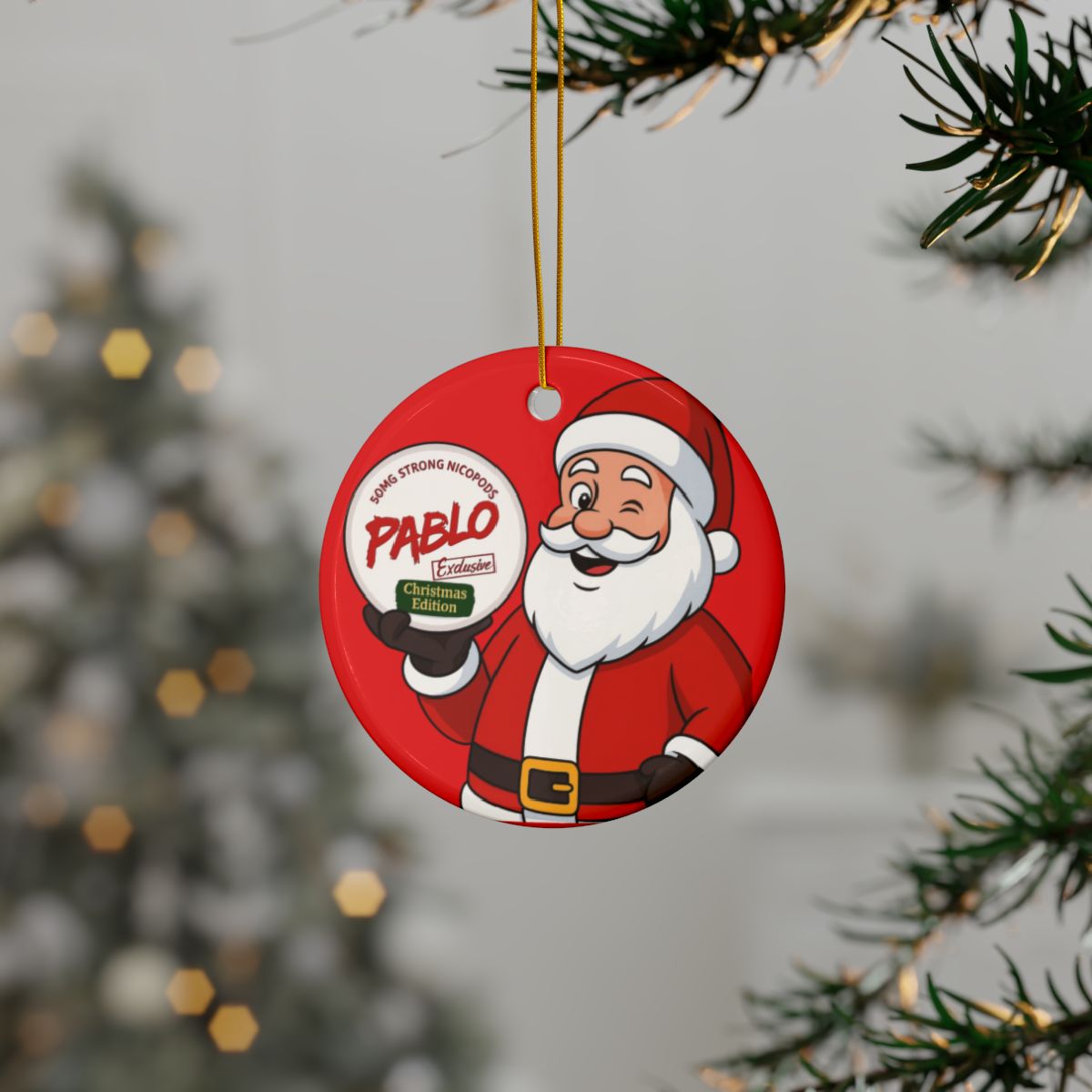 PABLO Santa Ornament