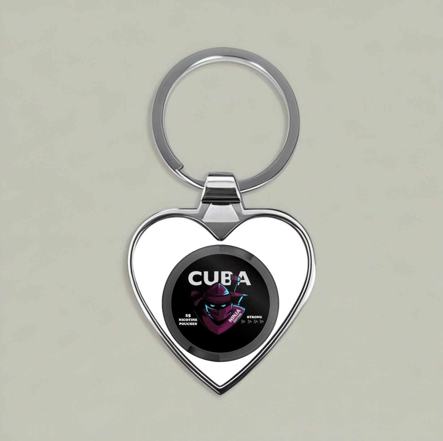 CUBA Heart Keychain