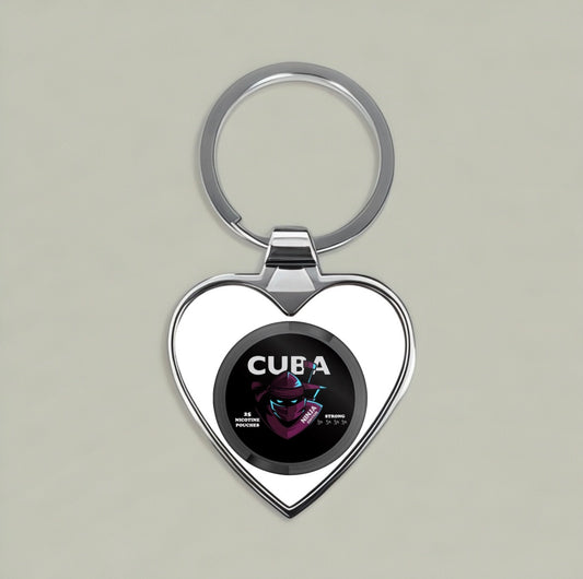 CUBA Heart Keychain