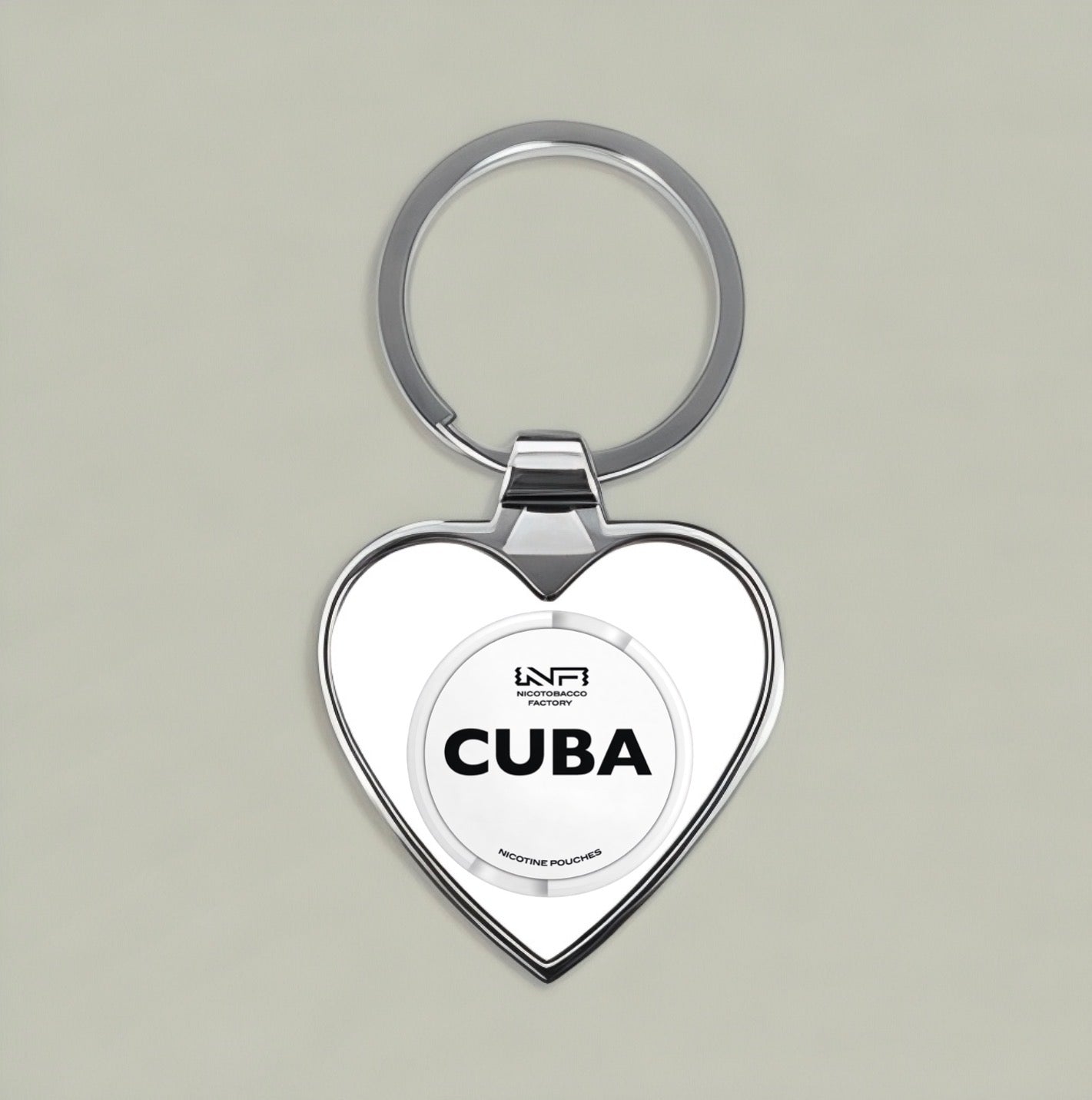 CUBA Heart Keychain