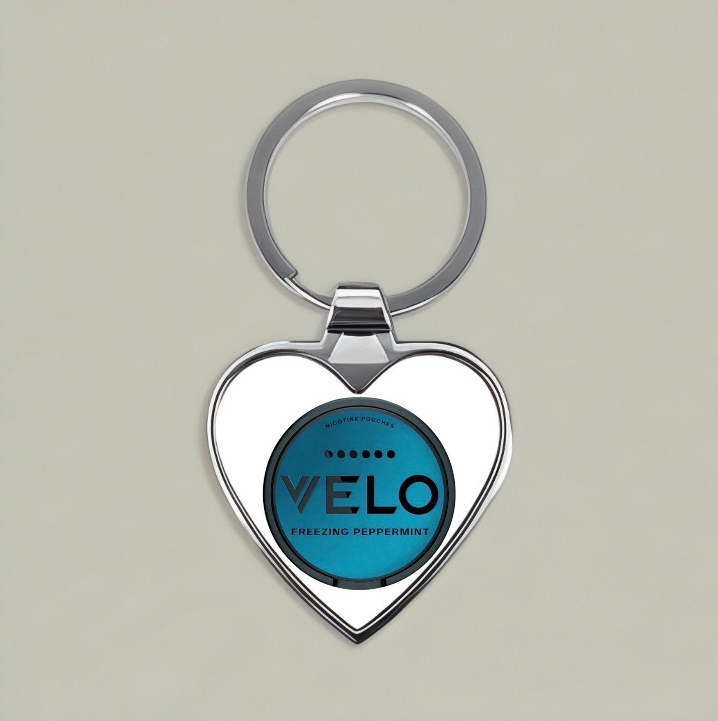 VELO Freezing Peppermint Heart Keychain