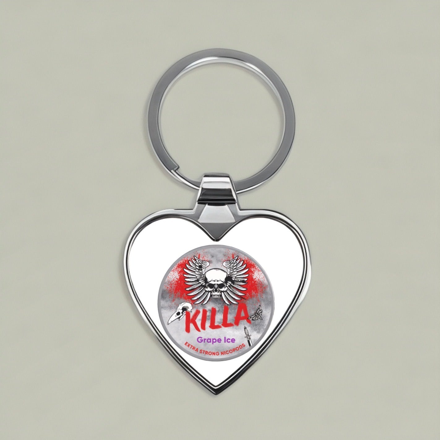 KILLA Grape Ice Heart Keychain