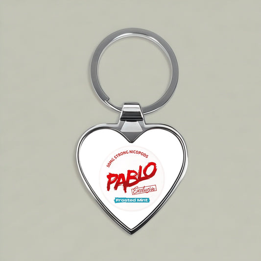 PABLO Frosted Mint Heart Keychain