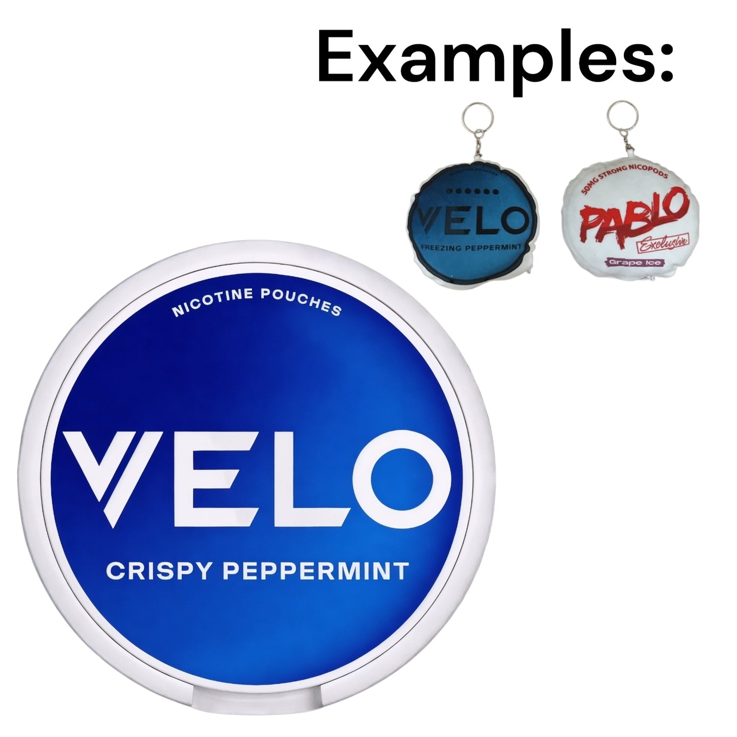 VELO Crispy Peppermint Plush Pillow Keychain