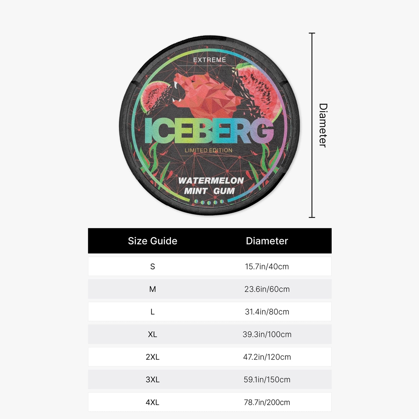 ICEBERG Watermelon Mint Gum Rug